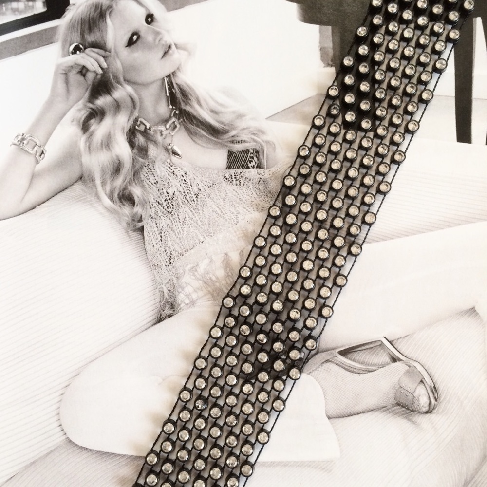 Crystal Choker. Black Choker Necklace.